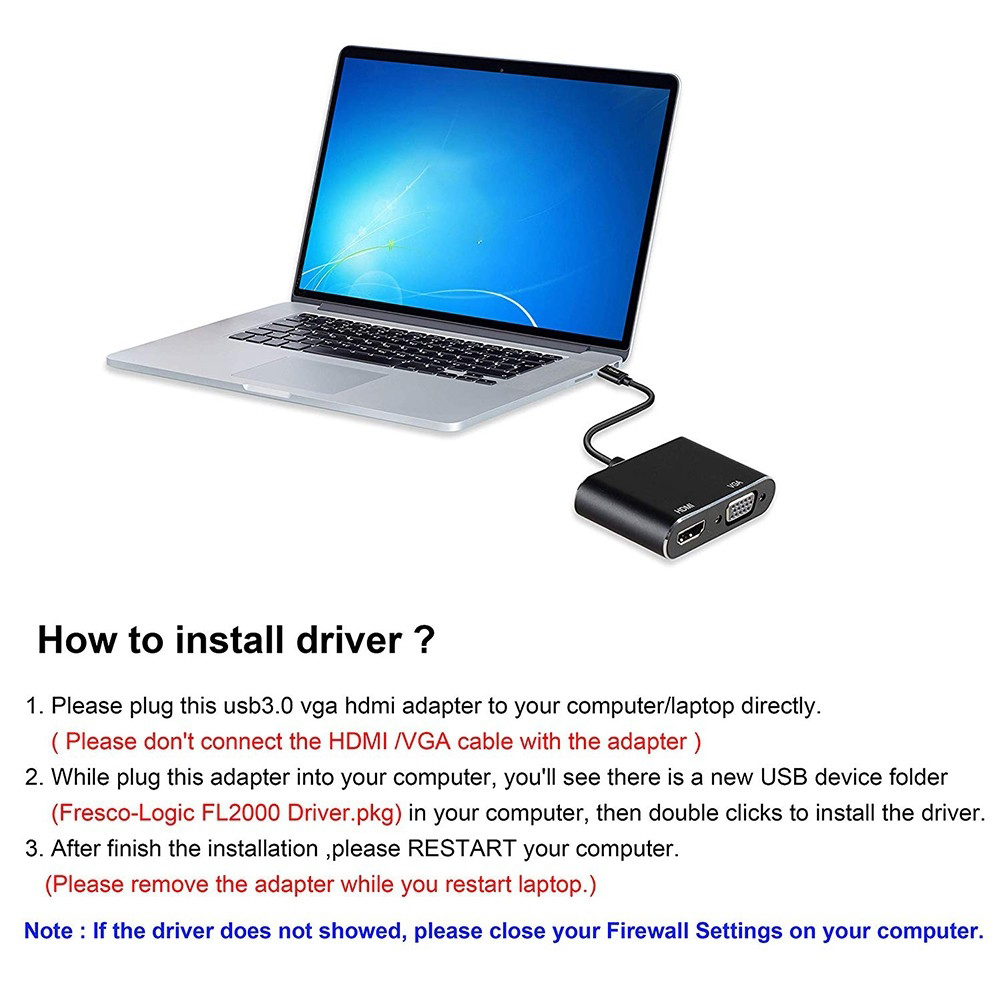 Cáp chuyển USB 3.0 ra HDMI và VGA cùng lúc- UTHV673 cho máy tính window 7/8/10