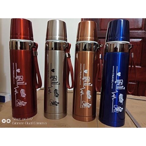 Bình Đựng Nước TRAVEL Giữ Nhiệt Nóng Lạnh Inox 304 Cao Cấp 2 Lớp Dung Tích 750ml Thiết Kế Đẹp Mắt, Sang Trọng