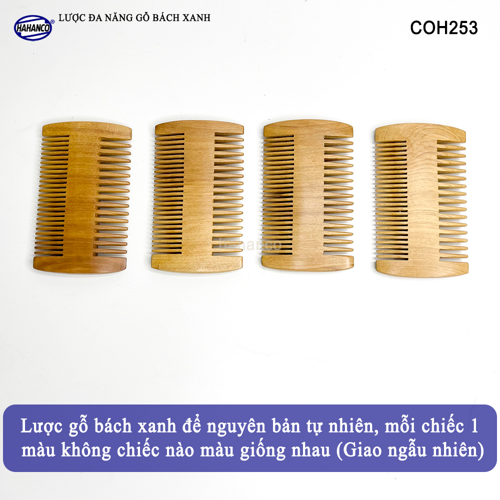 Lược Bí 2 Kiểu Răng Thưa Và Mau Chải Tóc Gỡ Rối Mùi Gỗ Thơm Dễ Chịu - COH253