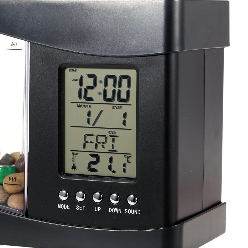 Bể cá mini có máy bơm, có màn hình LCD, thiết kế sáng tạo, có hai màu tùy chọn