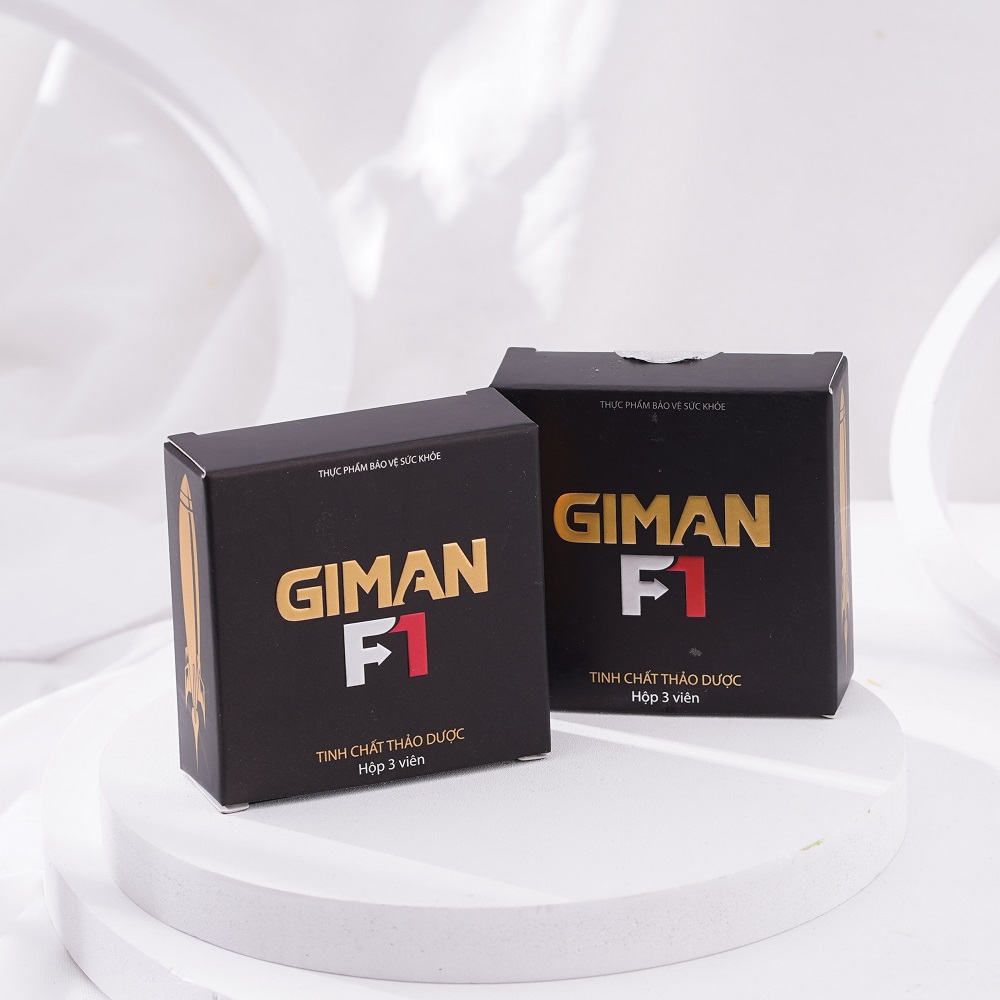 GIMAN F1 - Tăng cường sinh lý nam, bổ thận tráng dương, tăng tiết Testostron nội sinh - Hộp 3 viên
