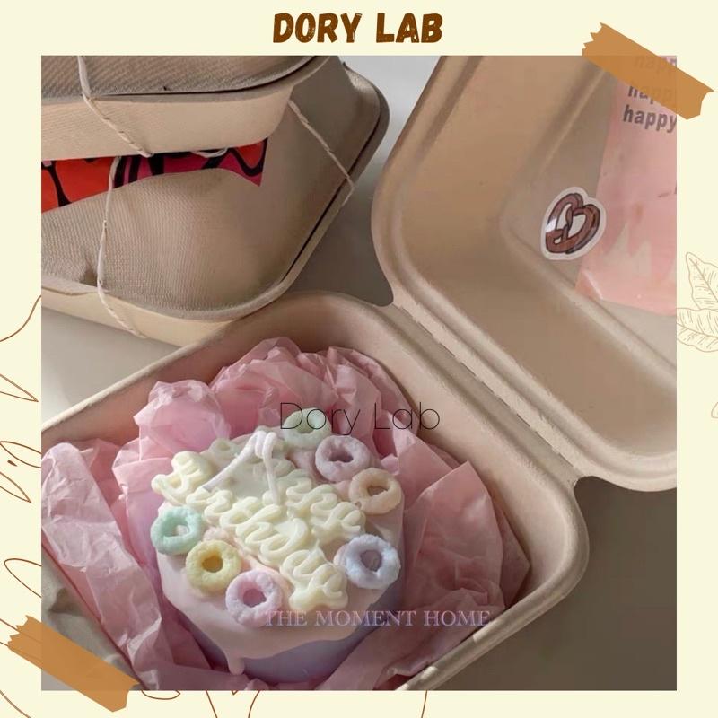 Nến Thơm Bánh Sinh Nhật Happy Birthday Mix Kẹo Vòng Nhiều Màu Sắc - Dory Lab