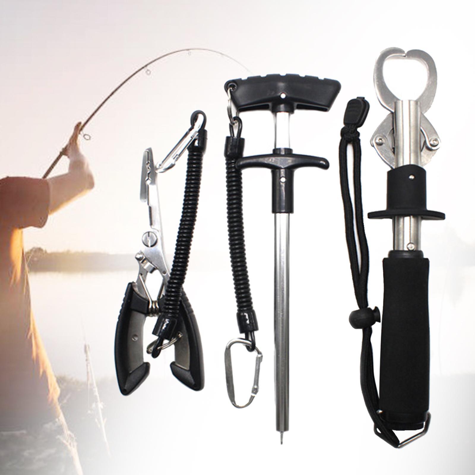 3x Fishing Pliers Set Portable for Freshwater Saltwater Tool Set Lip Gripper