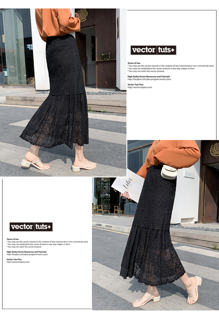 Chân váy ren xòe chất liệu cao cấp phong các Vintage dễ thương
