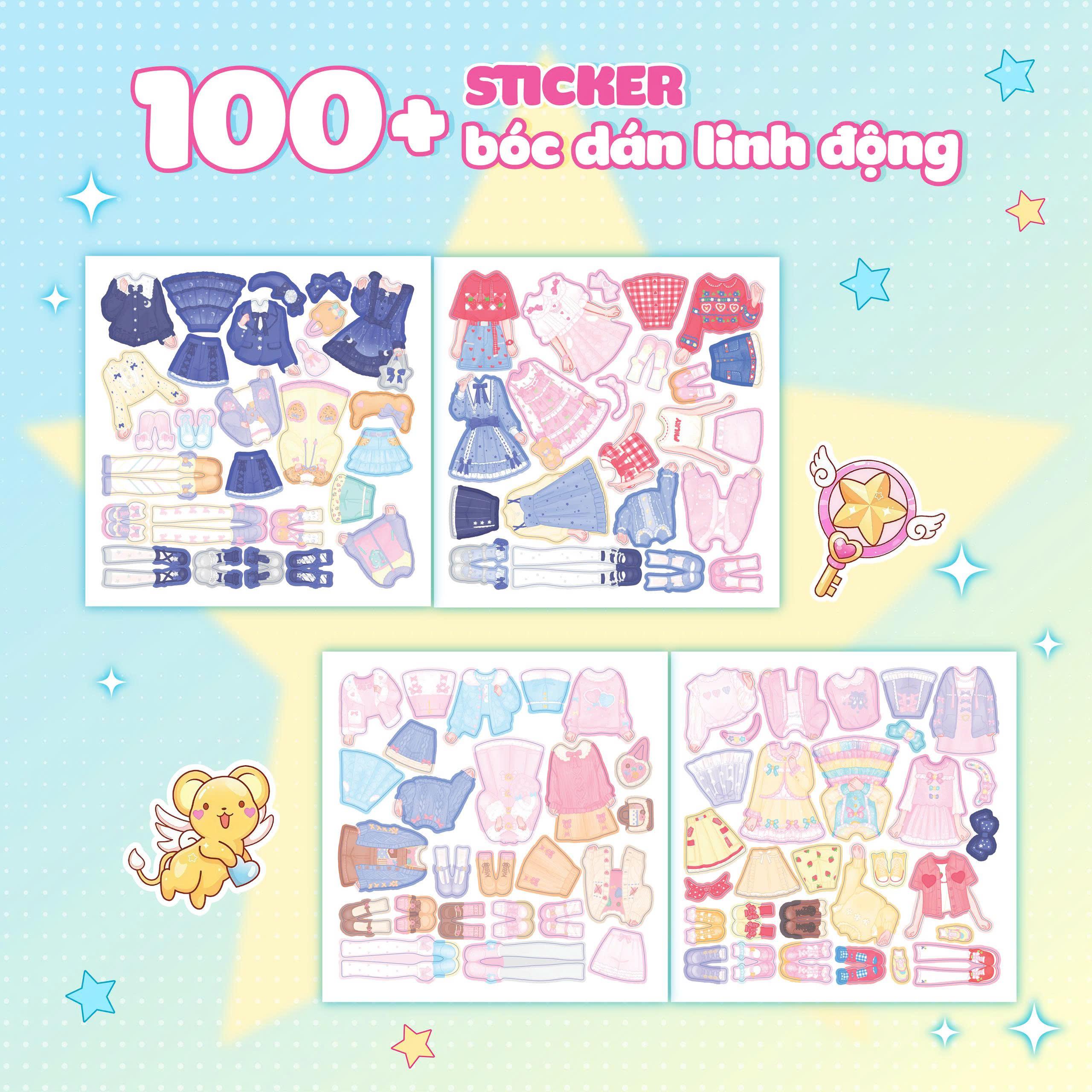 Sách - Sách Bóc Dán - Thời Trang Anime - Công Chúa Dâu Tây