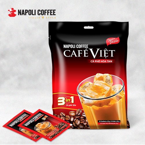 COMBO 2 Túi Lớn Cà Phê Sữa Đá Napoli Coffee - Cafe Hoà Tan 3IN1 - Cà Phê SẠCH