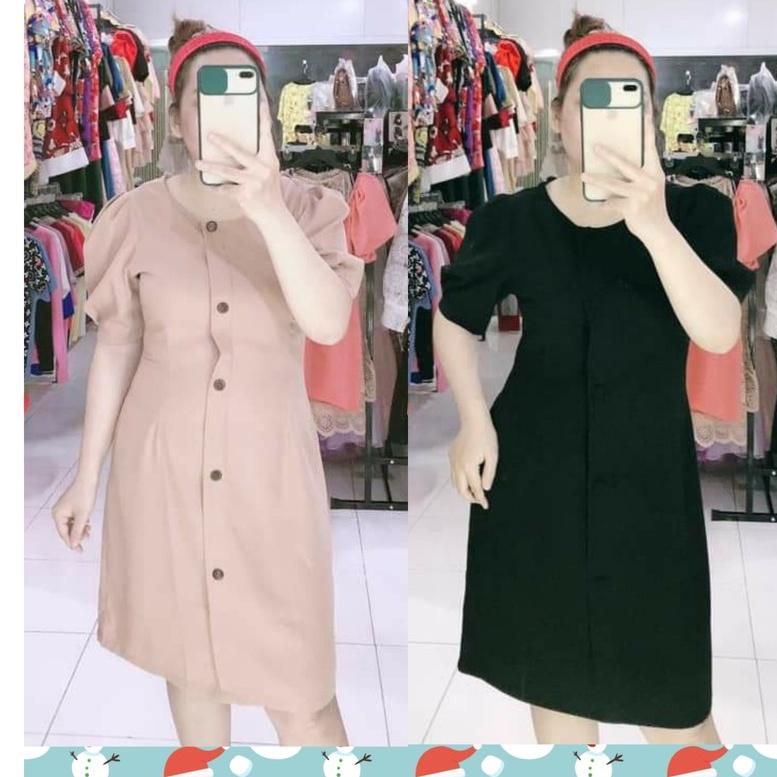 ĐẦM SUÔNG TRƠN ĐÍNH NÚT BIG SIZE 58-86KG