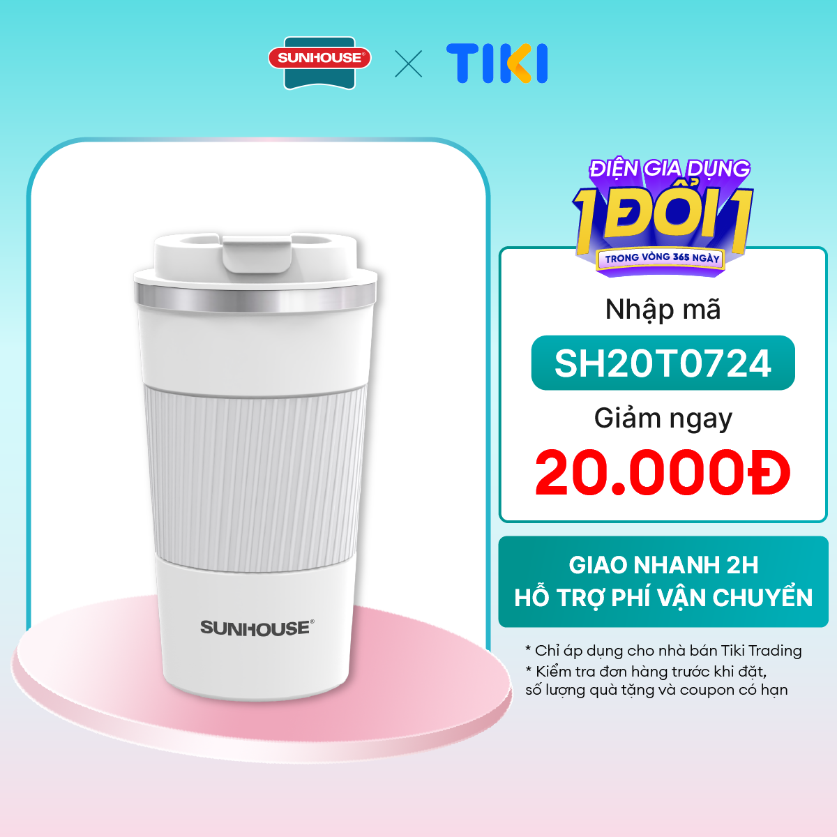 Cốc giữ nhiệt Snappy 500 ml Sunhouse KS-TU500