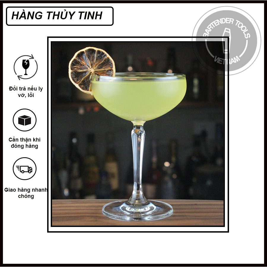 Cocktail glass - Ly thủy tinh cocktail OCEAN chân đế 6 cạnh 180ml