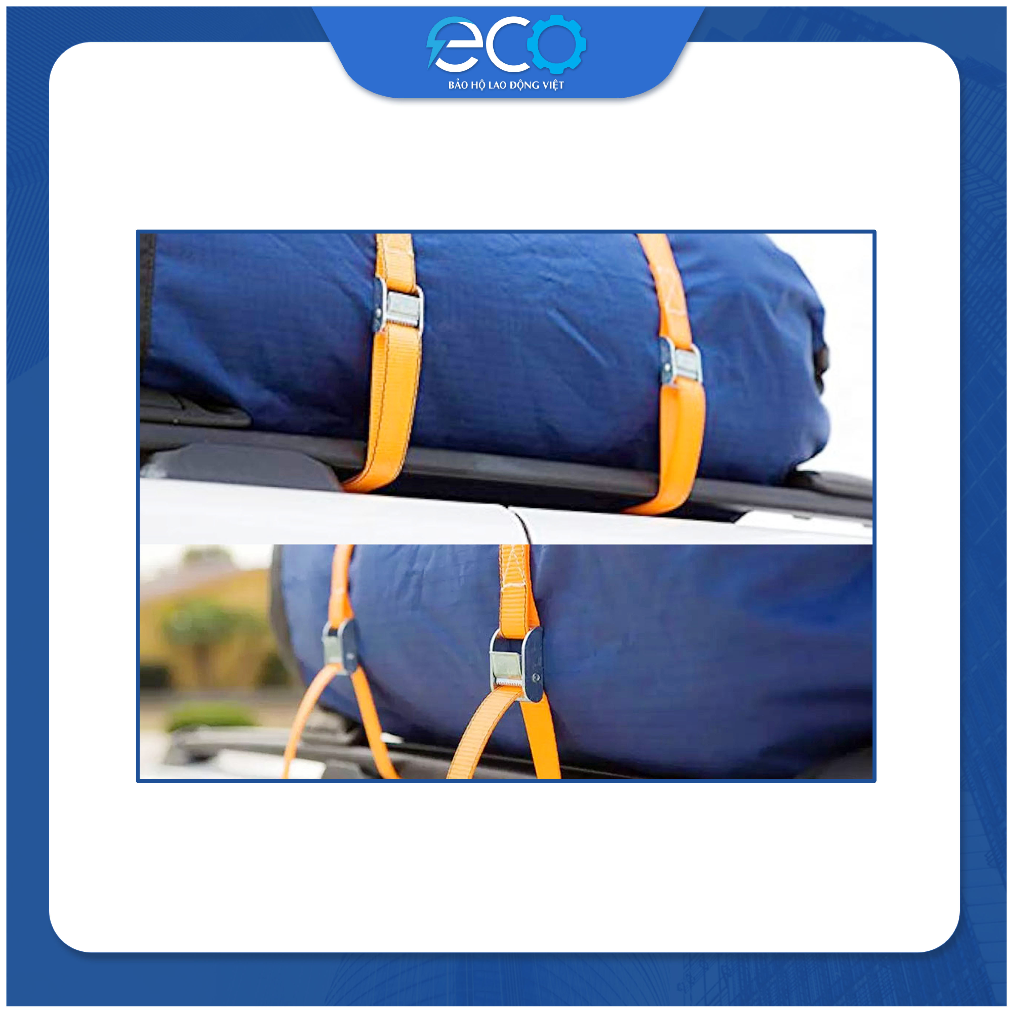 Dây chằng hàng khoá cam không móc Daravin, dây chằng hàng xe máy, hàng hóa pallet, vali, du lịch