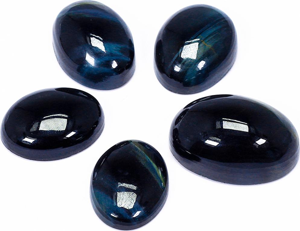 Mặt dây chuyền, mặt nhẫn oval đá mắt hổ xanh đen mệnh thủy , mộc - Ngọc Quý Gemstones