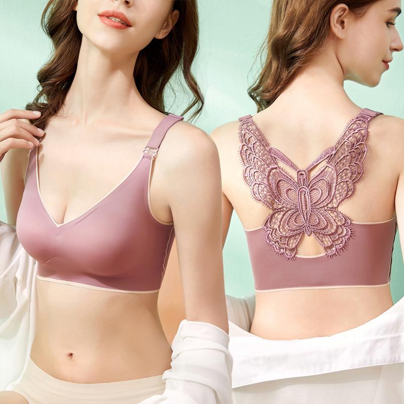 3 Plus Kích Thước Áo Ngực Kích Thước Áo Bralette Liền Mạch Nữ Áo Ngực Làm Đẹp Bướm Lưng Push Up Bra 3XL 4XL 5XL không Dây Quần Lót