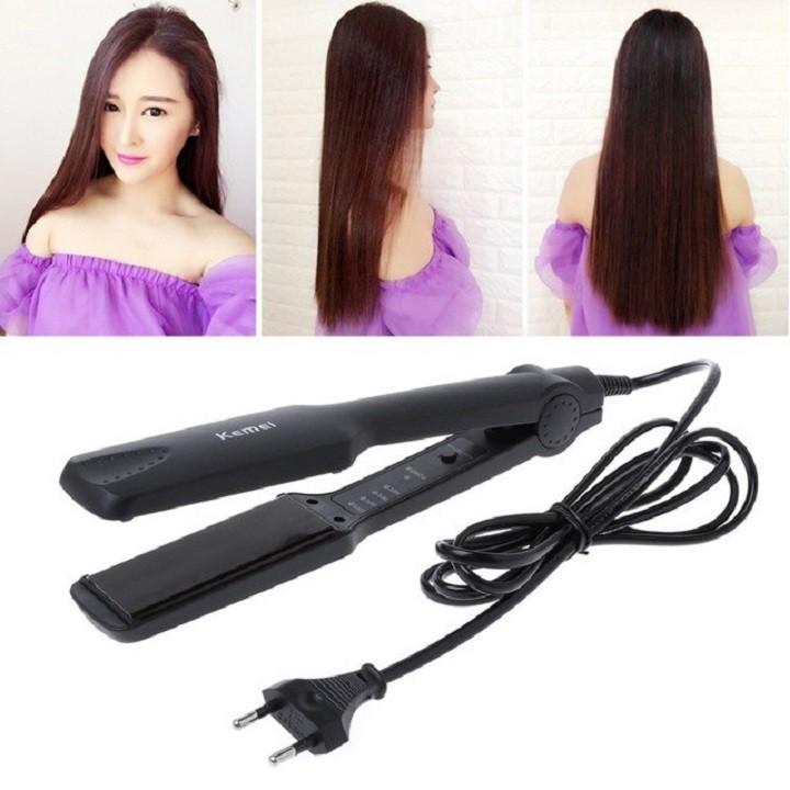Máy Là Duỗi Thẳng Tóc 4 Mức Nhiệt KM 329-Dụng Cụ Tạo Kiểu,Làm Đẹp Tóc