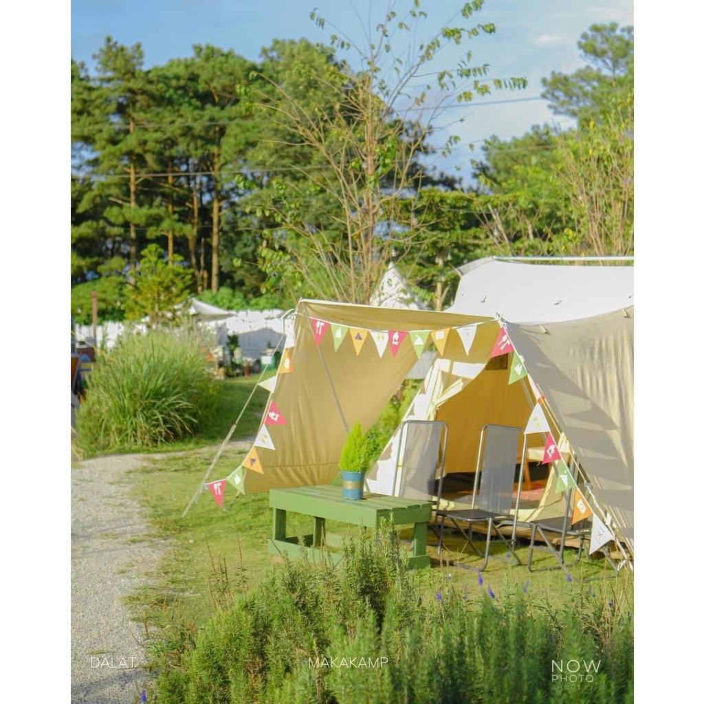 Dây cờ tam giác cắm trại, Lều camping Picnic dây cờ dài 2,5m, trang trí Treo tường, Sinh nhật, Decor