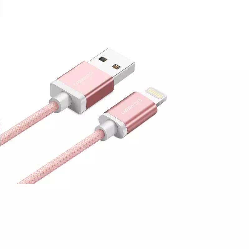 Ugreen UG30592US199TK 2M màu Hồng Cáp Lightning sạc + truyền dữ liệu cho iPhone - HÀNG CHÍNH HÃNG