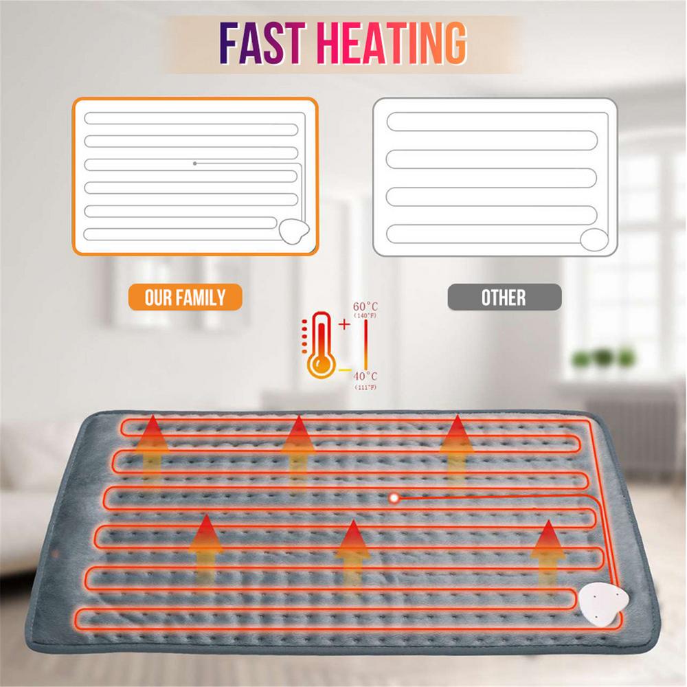 Đệm sưởi ấm mềm vải Flannel Heating Pad Electric Blanket 75W