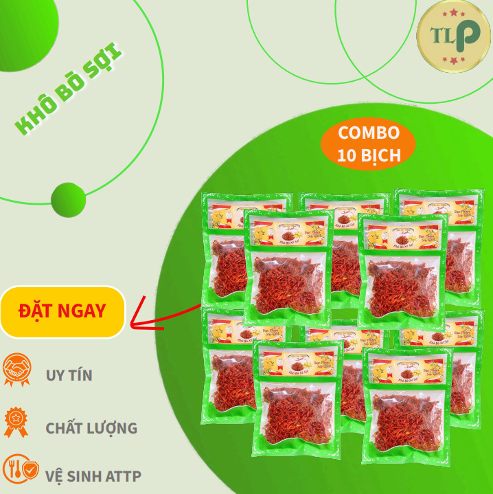 10 BỊCH KHÔ BÒ DẠNG SỢI NHÂM NHI SIÊU NGON TÂN LỘC PHÁT