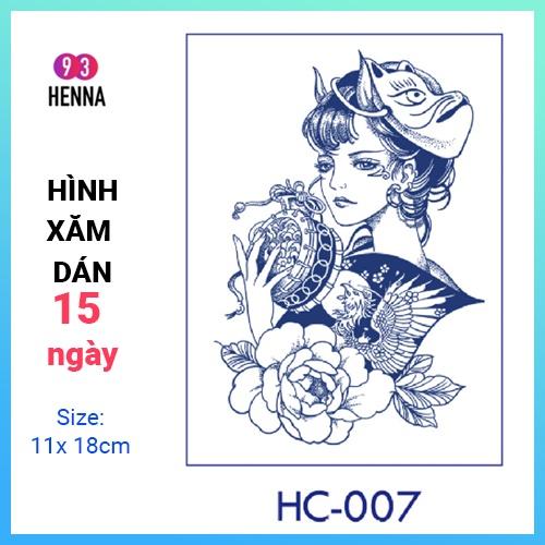 Hình Xăm Dán Tạm Thời Thảo Dược 15 Ngày mã HC007