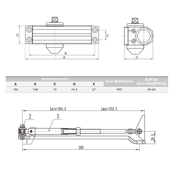 THIẾT BỊ ĐÓNG CỬA TỰ ĐỘNG HAFELE/499.30.002 - HÀNG CHÍNH HÃNG