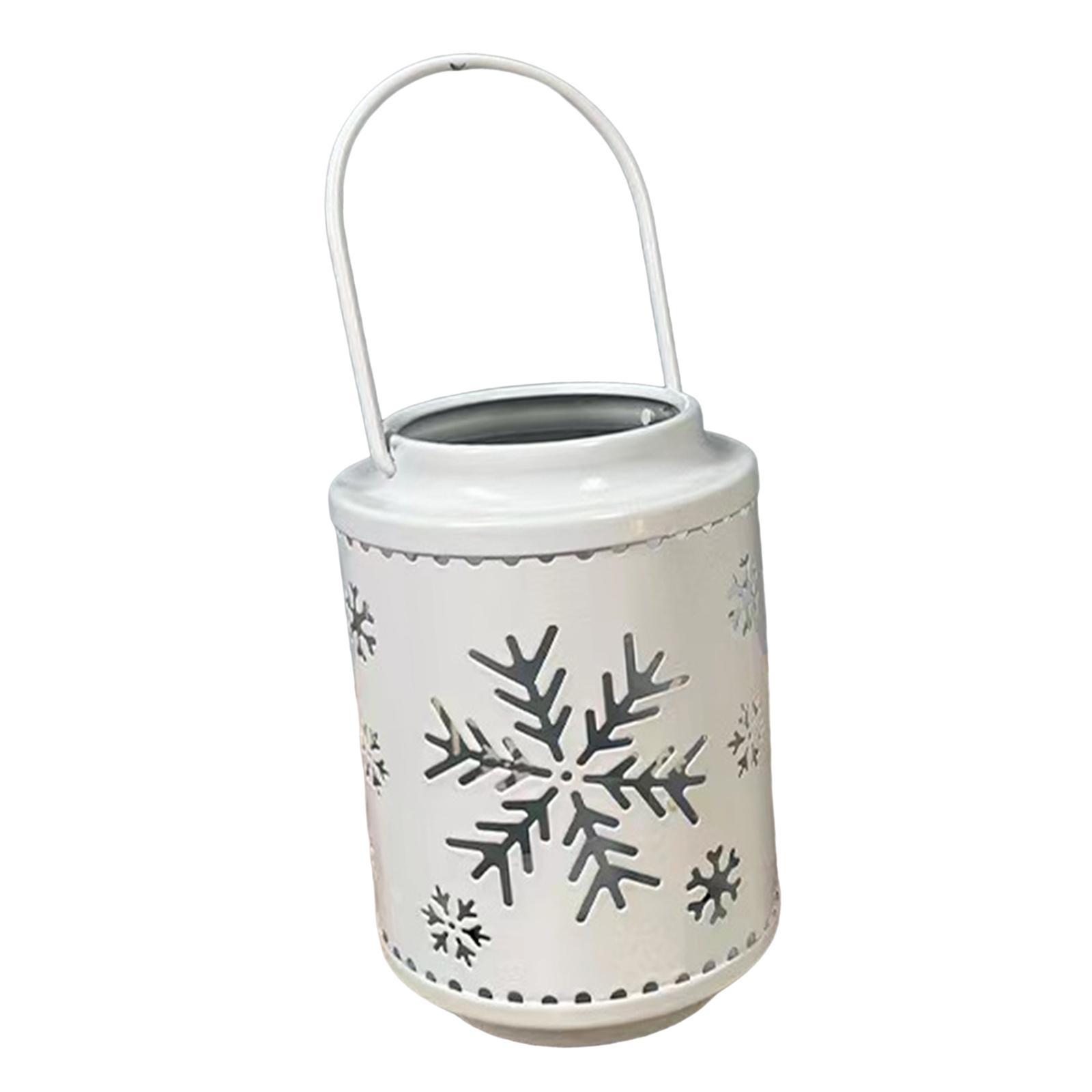 2pcs Metal Christmas Candle Lantern Candle Holders Decor