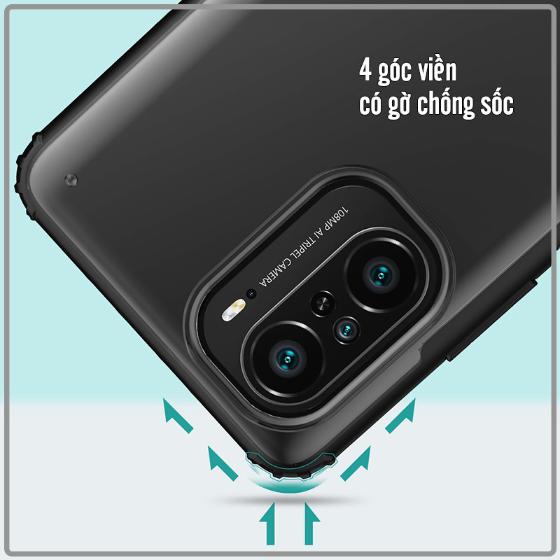 Ốp lưng chống sốc cho Xiaomi Poco F3 - Redmi K40 nhám viền màu