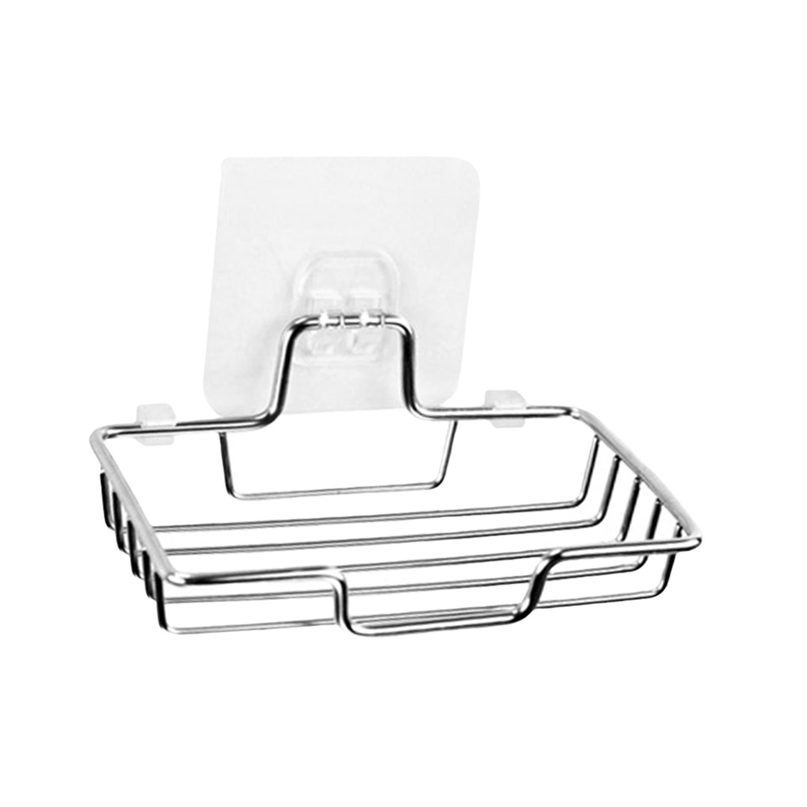 Soap Dish Self Adhesive Punch Free Wall Mount for Hotel Countertop Bathroom