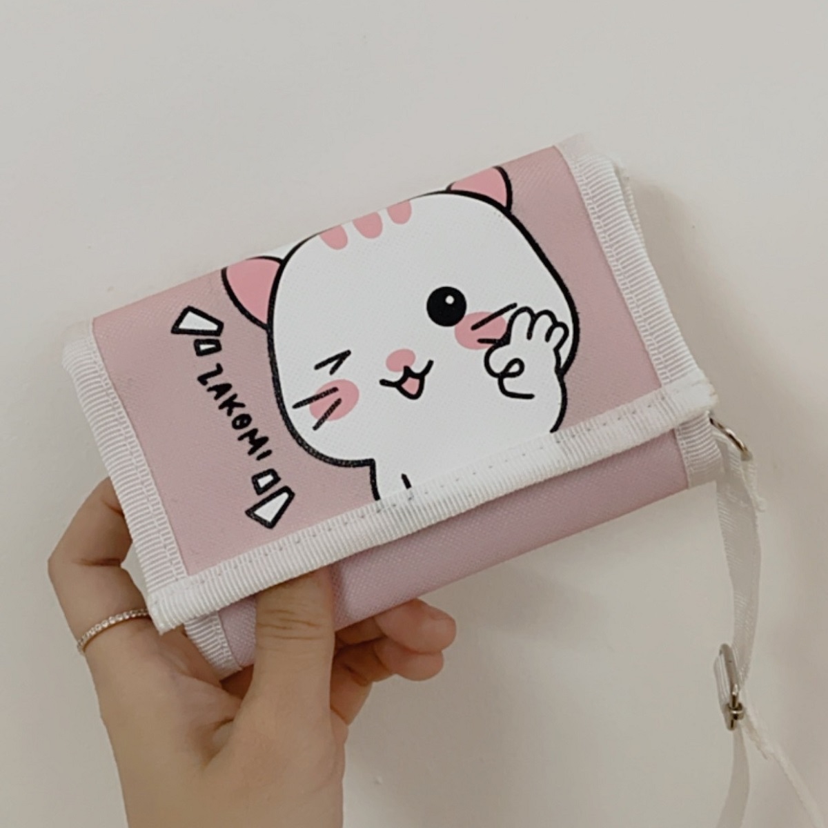 Bóp ví nữ mini con mèo cute Z_VIMEO, ví ngắn nhỏ gọn xinh xắn dạng gập 3 dùng đựng thẻ card tiền cho các bạn nữ-TẶNG KÈM DÂY ĐEO