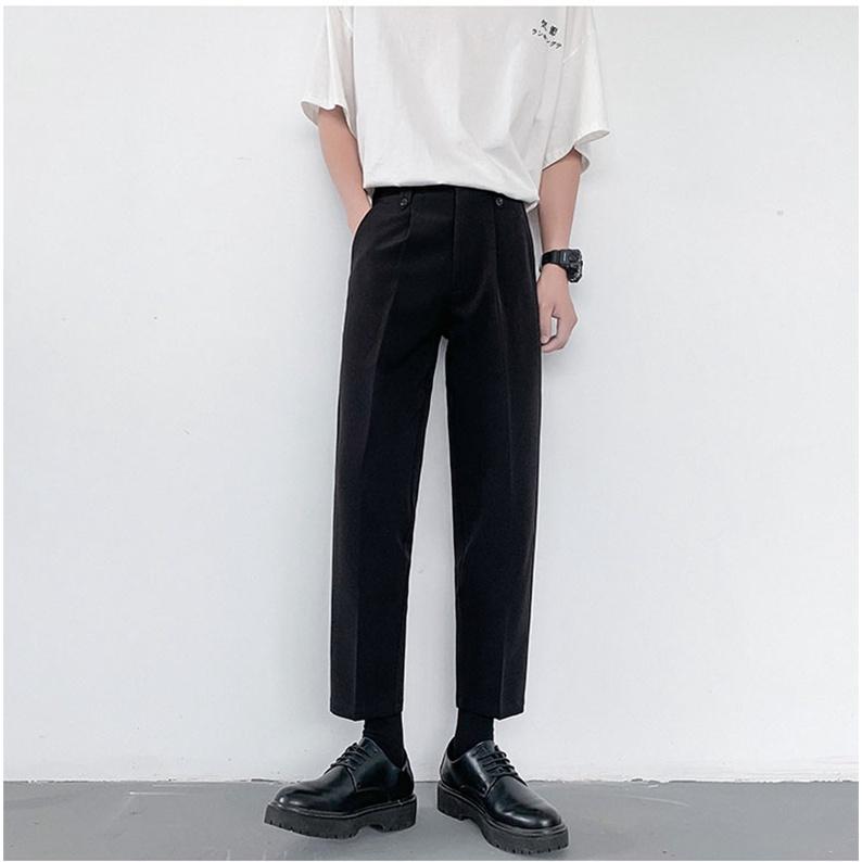 Quần Âu Baggy Nam Ống Đứng Trơn Màu Phối Cạp Đính Cúc Thời Trang Zenkonu QUAN NAM 118V4