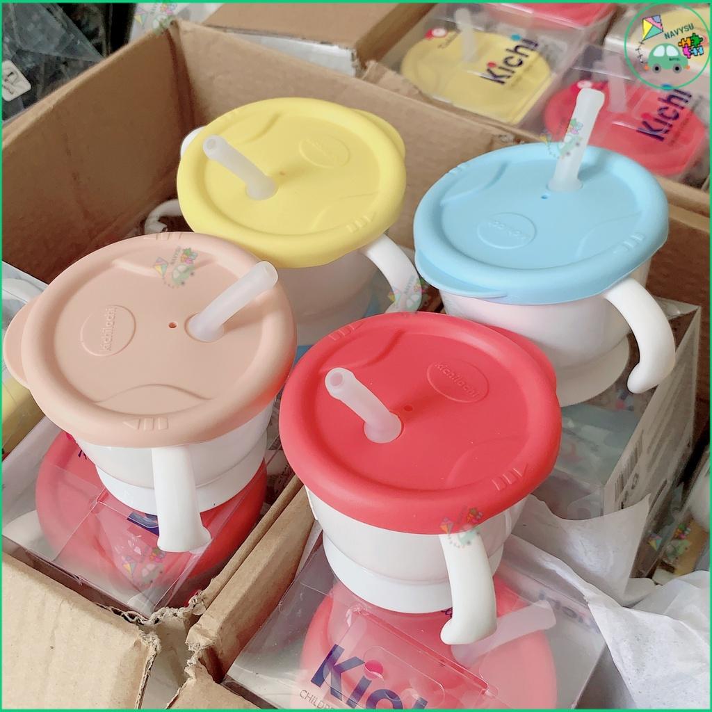 Cốc Tập Hút Kichi 3 Giai Đoạn Có Vạch Chia 150ml Cho Bé Tập Uống Nước