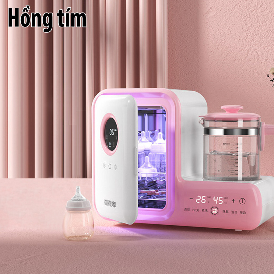 Máy tiệt trùng bình sữa sấy khô dụng cụ ăn dặm tia UV đa năng VIVIDEAR - Máy đun nước pha sữa diệt khuẩn dễ dàng