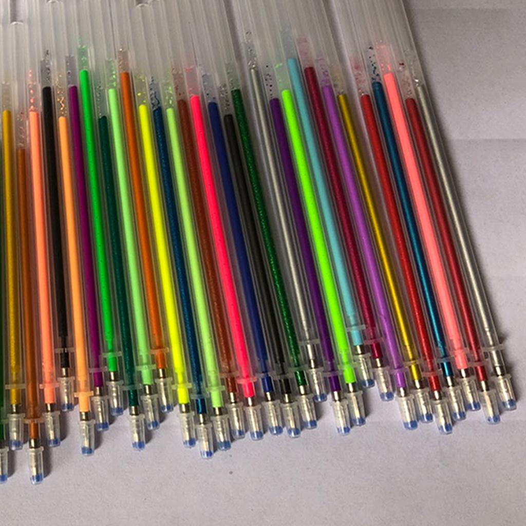 0.8mm Fluorescence Neon Gel Pen Refill Non-toxic Colorful Replacement Art Marker