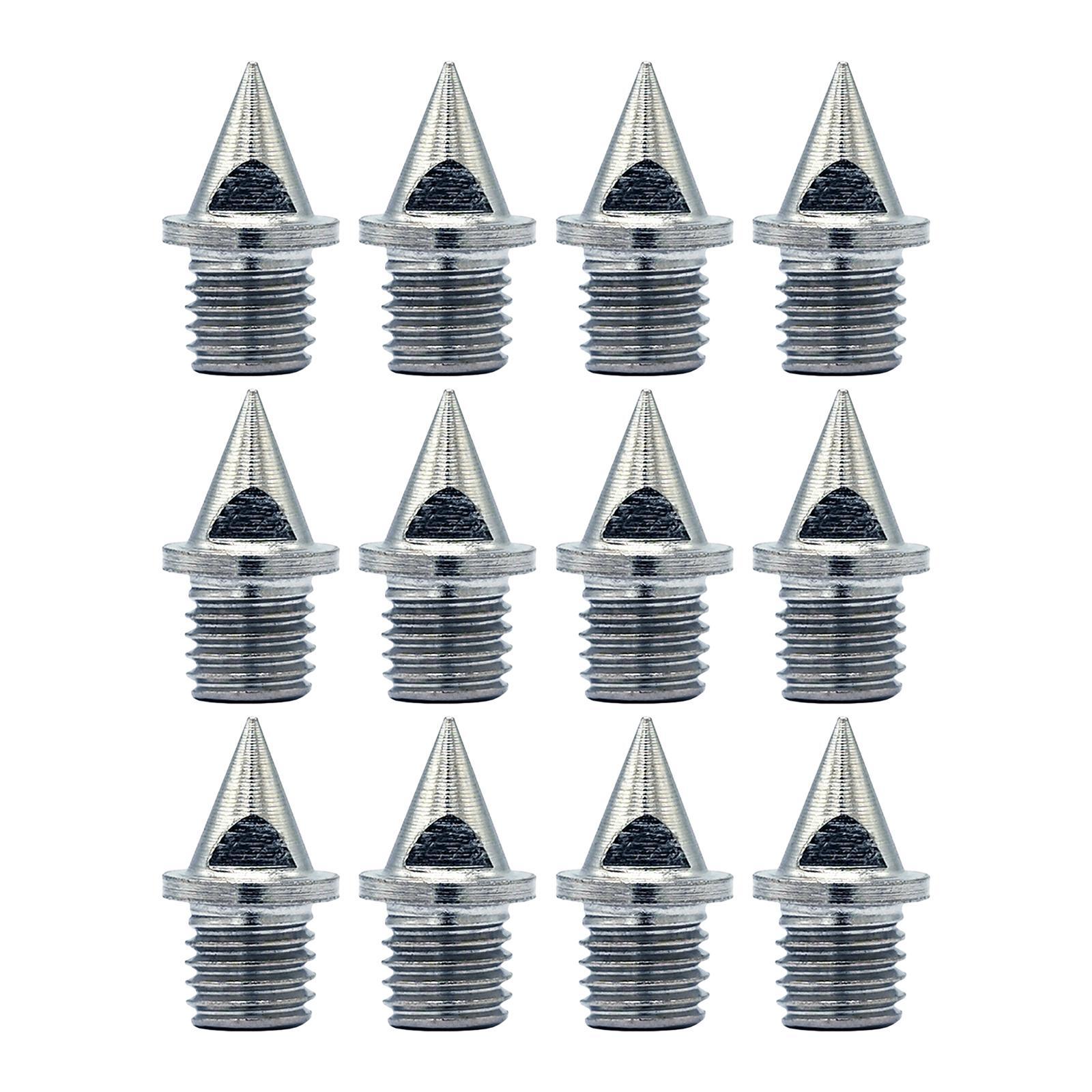 Steel Track Spikes, 12 Pcs Track Spikes for Track Shoes, Replacement Spikes for Track and Field Sprinting or Cross Country