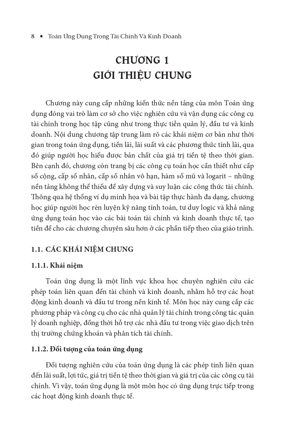 Toán Ứng Dụng Trong Tài Chính Và Kinh Doanh