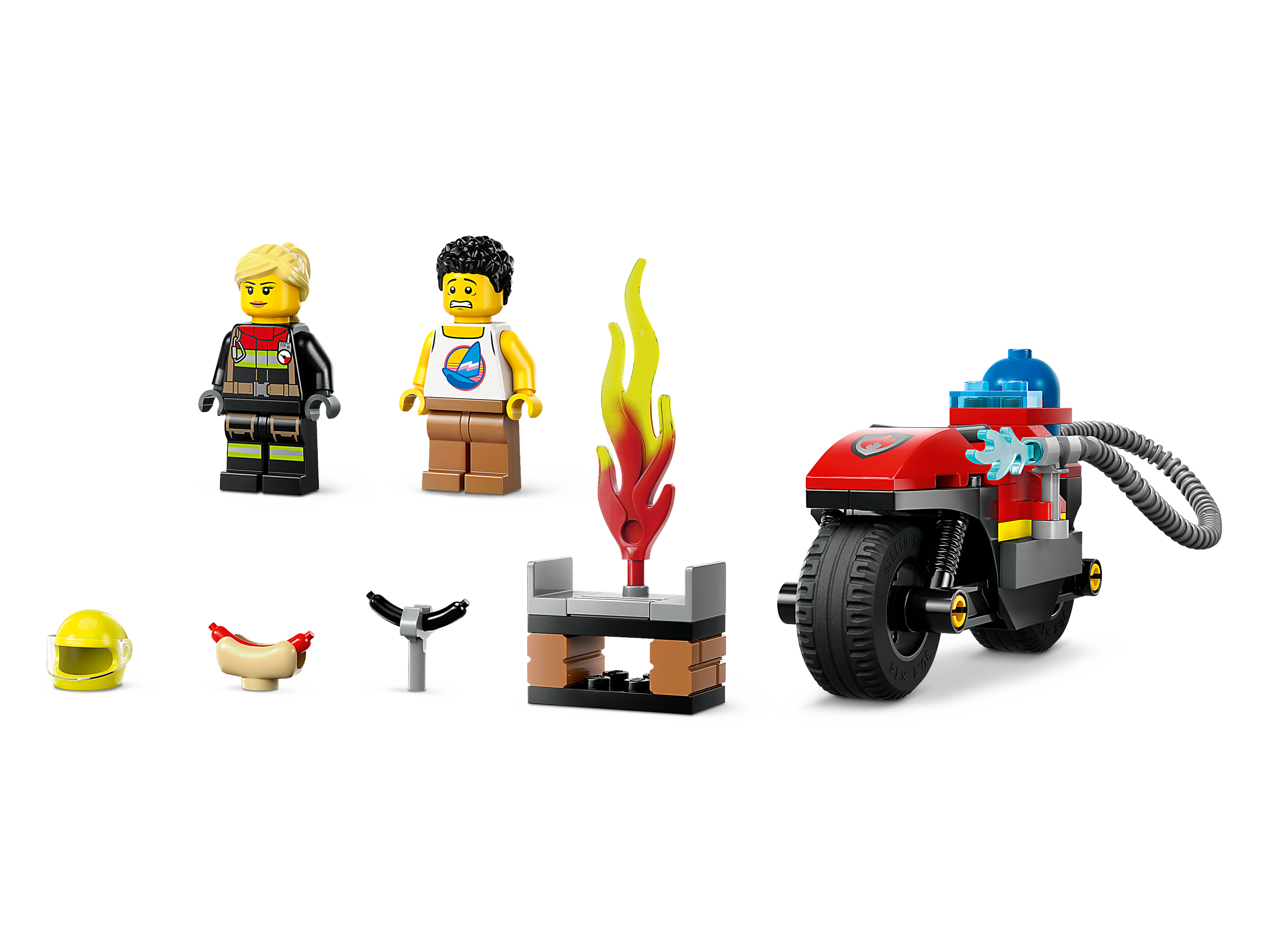 Đồ Chơi Lắp Ráp Xe Mô Tô Cứu Hỏa - Fire Rescue Motorcycle - Lego City 60410 (57 Mảnh Ghép)