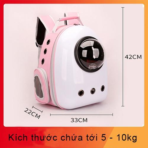 Balo thú cưng 10kg chó mèo giá rẻ địu lưng, Balo vận chuyển chó mèo đeo lưng trong suốt thời trang