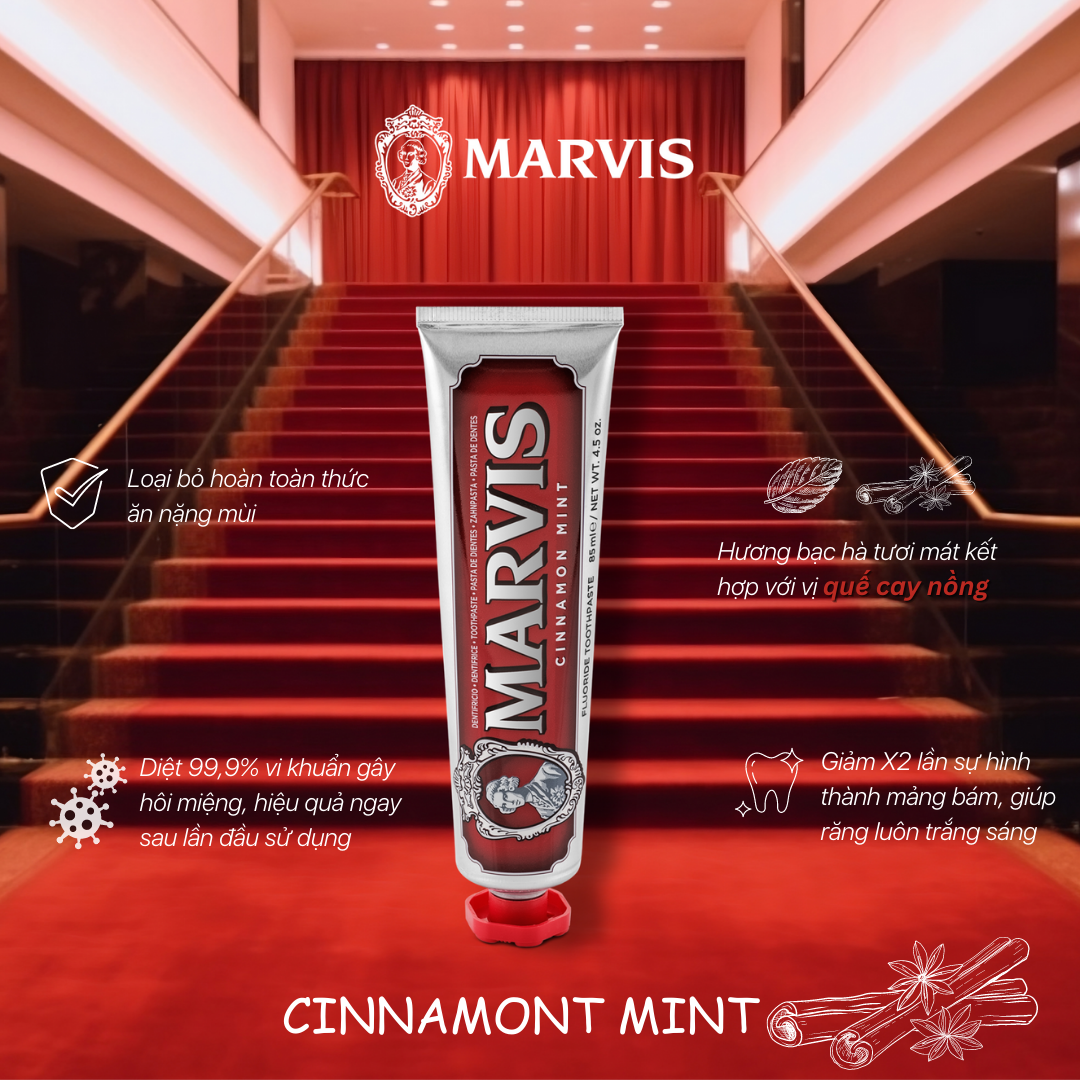 Kem đánh răng Marvis Toothpaste 85ml-75ml nhiều mùi hương