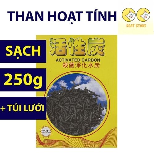 Than hoạt tính sạch 250g lọc bể cá khử nước