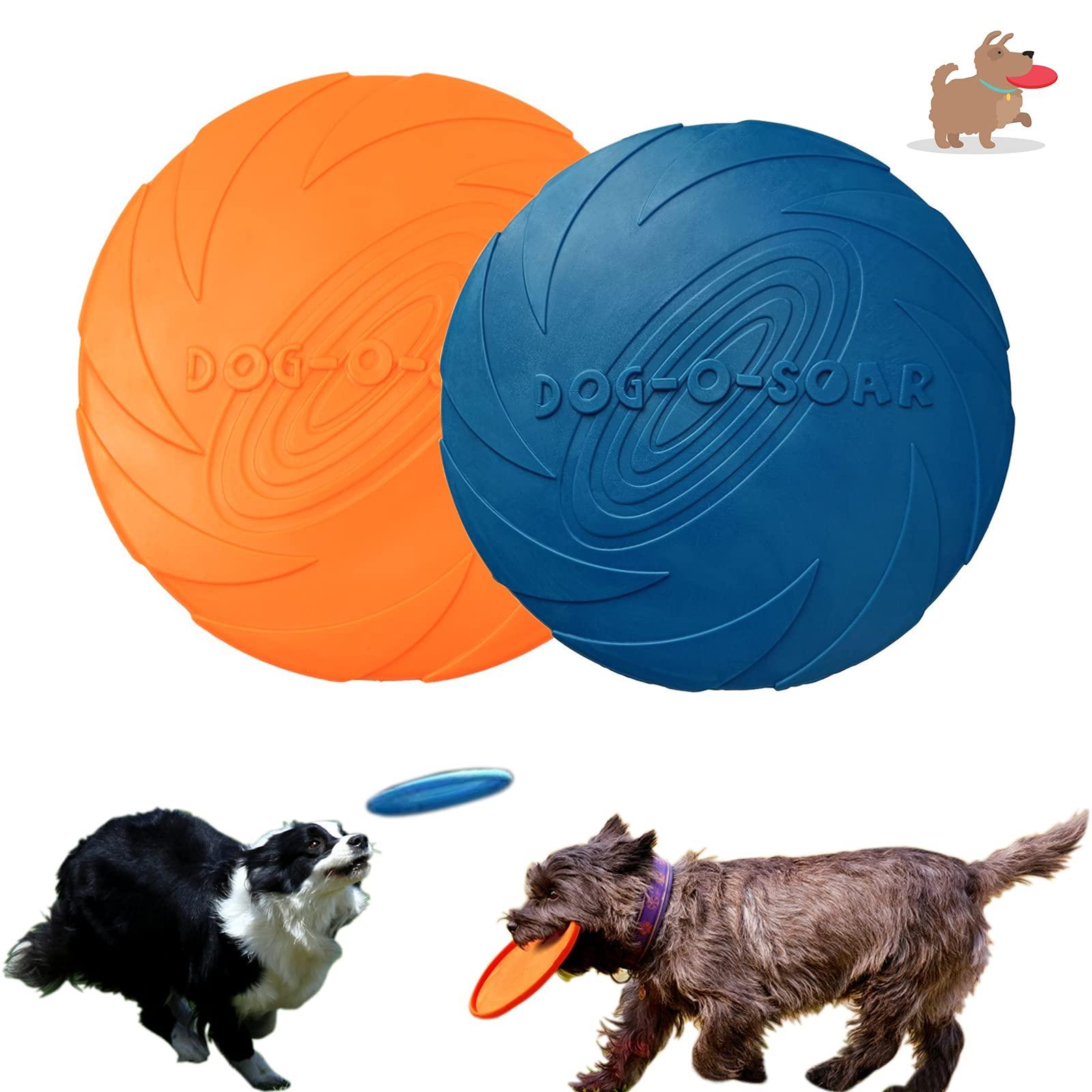 Chó Frisbee, Chó lát, 2 miếng Đồ chơi chó FRISBEE, vận chuyển cao su, cho đất và nước, thể thao ngoài trời, vườn, công viên và đồ chơi trẻ em được sử dụng