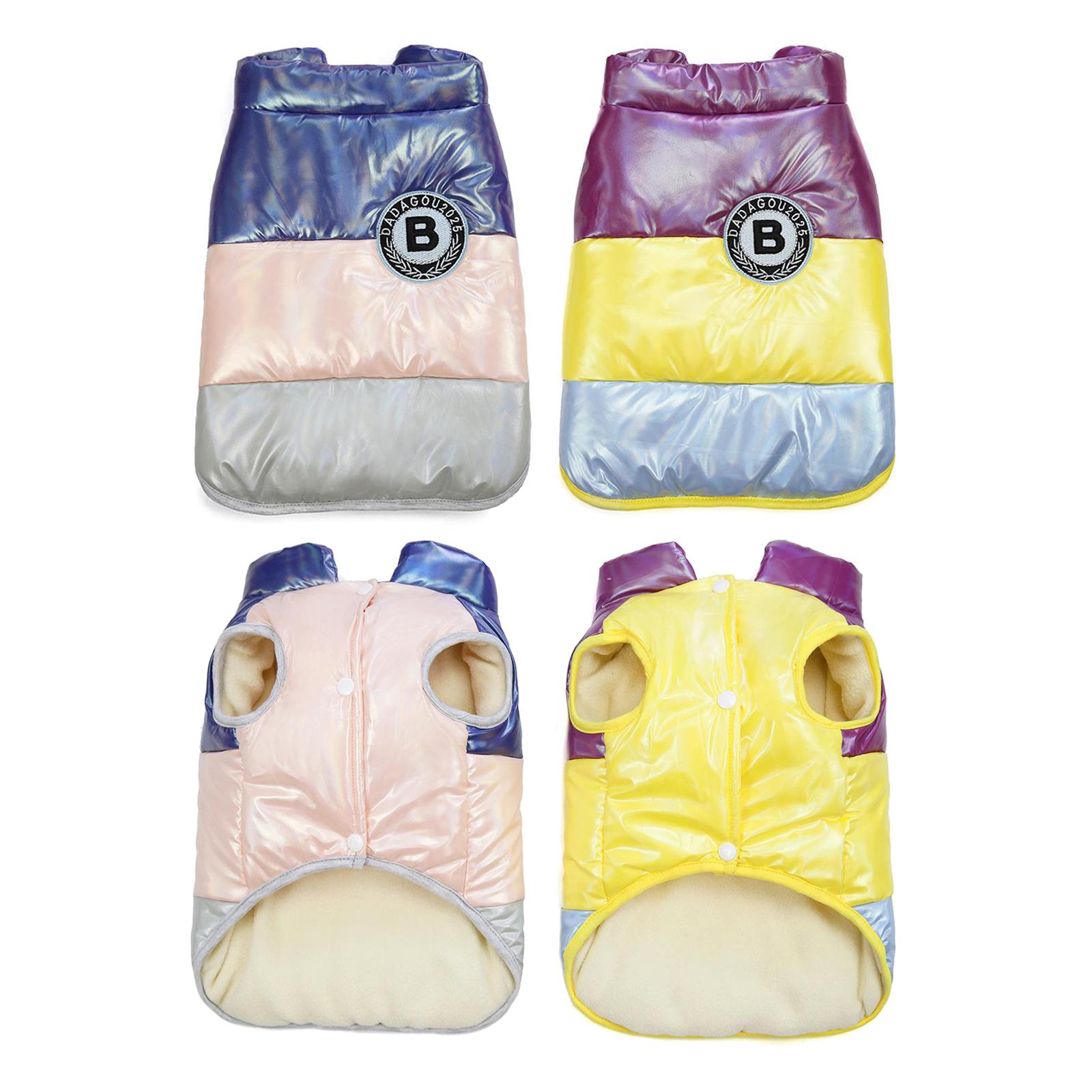 Pet Bulldog Dog Puppy Winter Warm Vest Coat Jacket Clothes Cozy Cold Weather