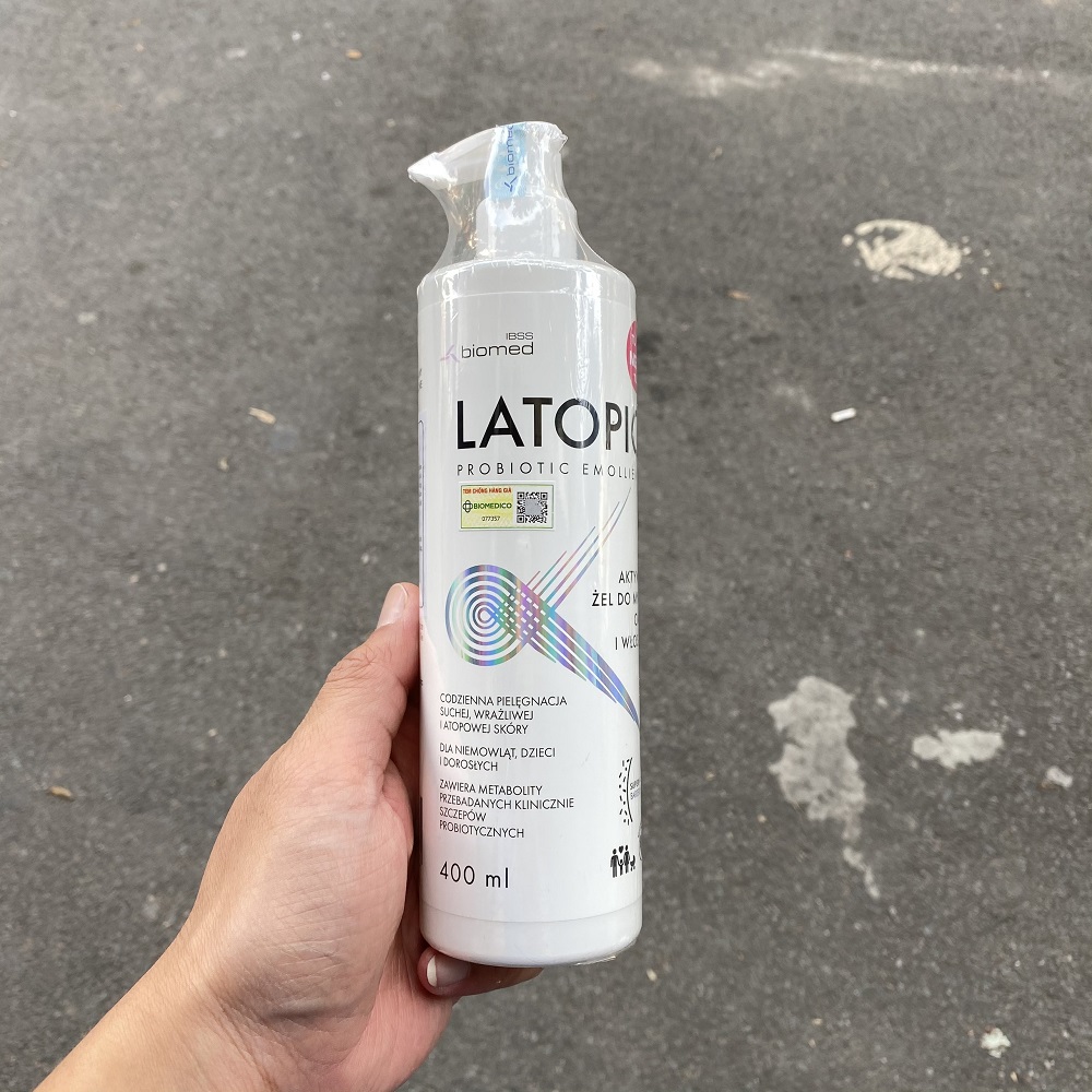 Gel tắm gội dành cho da dị ứng, kích ứng Latopic Body and Hair Wash Gel 400ml