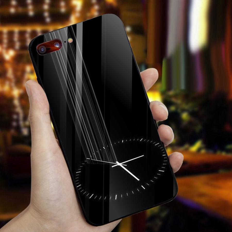 Ốp điện thoại kính cường lực cho máy iPhone 7 Plus / 8 Plus - dòng thời gian MS CAFE016
