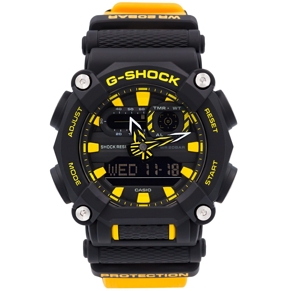 Đồng hồ nam dây nhựa Casio G-Shock chính hãng GA-900A-1A9DR (49mm)