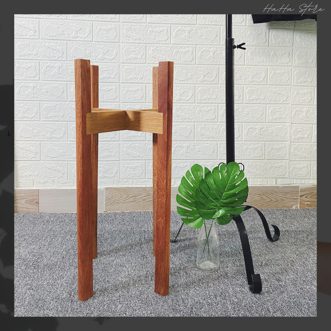 Đôn Gỗ Để Chậu Cây CAO CẤP - Chân Gỗ Đặt Chậu Cây Decor CCG08