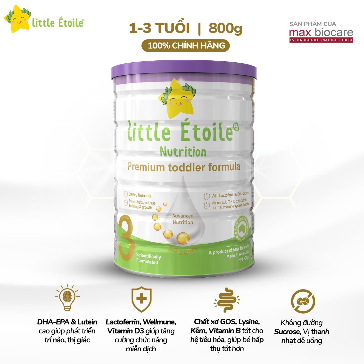 Sữa bột ngôi sao nhỏ Little Étoile số 3 (1-3 tuổi) 800g