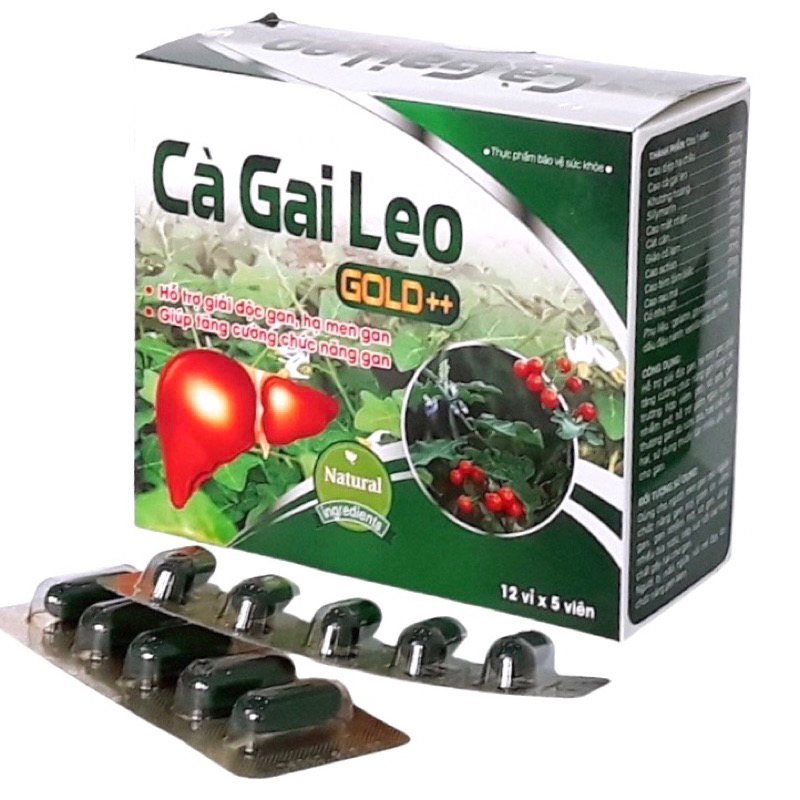 Viên Bổ Gan CÀ GAI LEO GOLD - Hộp 60 viên - Hỗ trợ giải độc gan,hạ men gan,giúp tăng cường chức năng gan, Lisse
