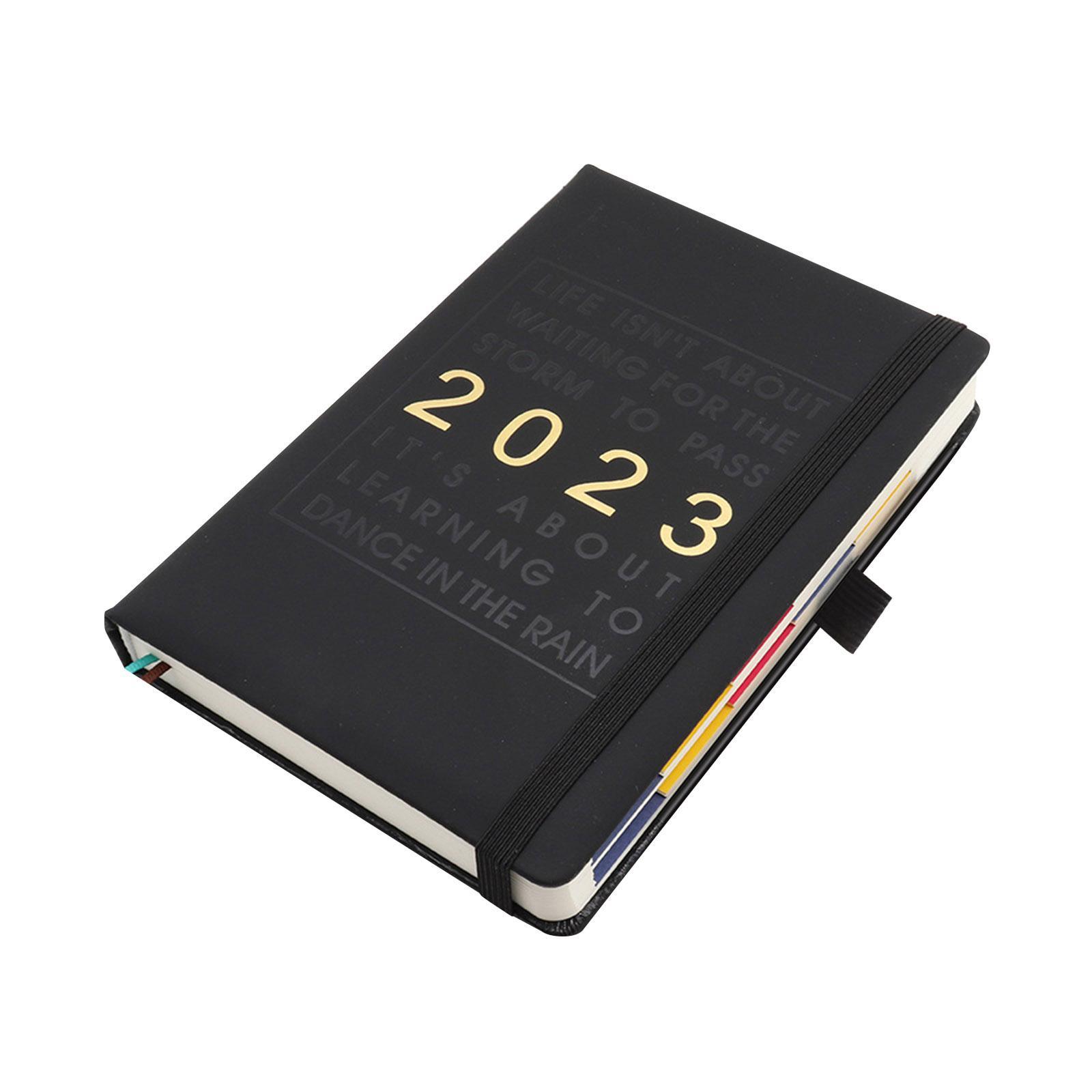2023 Planner Notebook Diary Goal Habit Schedule Agenda Leather Cover Journal