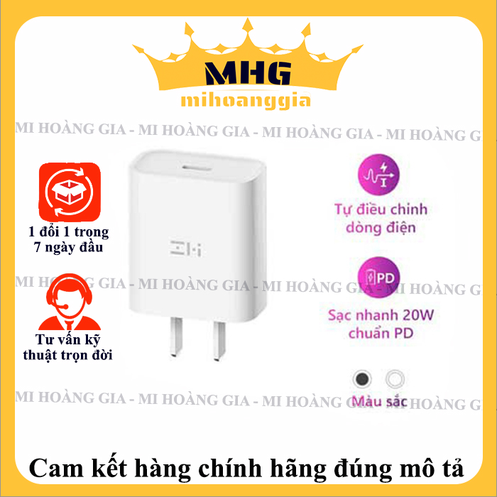 Hình ảnh Cốc sạnh nhanh 20W 1 cổng type-C Zmi HA716 - Hàng chính hãng