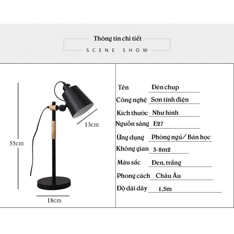 Đèn để bàn chống cận thị, bảo vệ mắt, đèn học thông minh, đèn học chống cận thị, đèn gỗ sồi