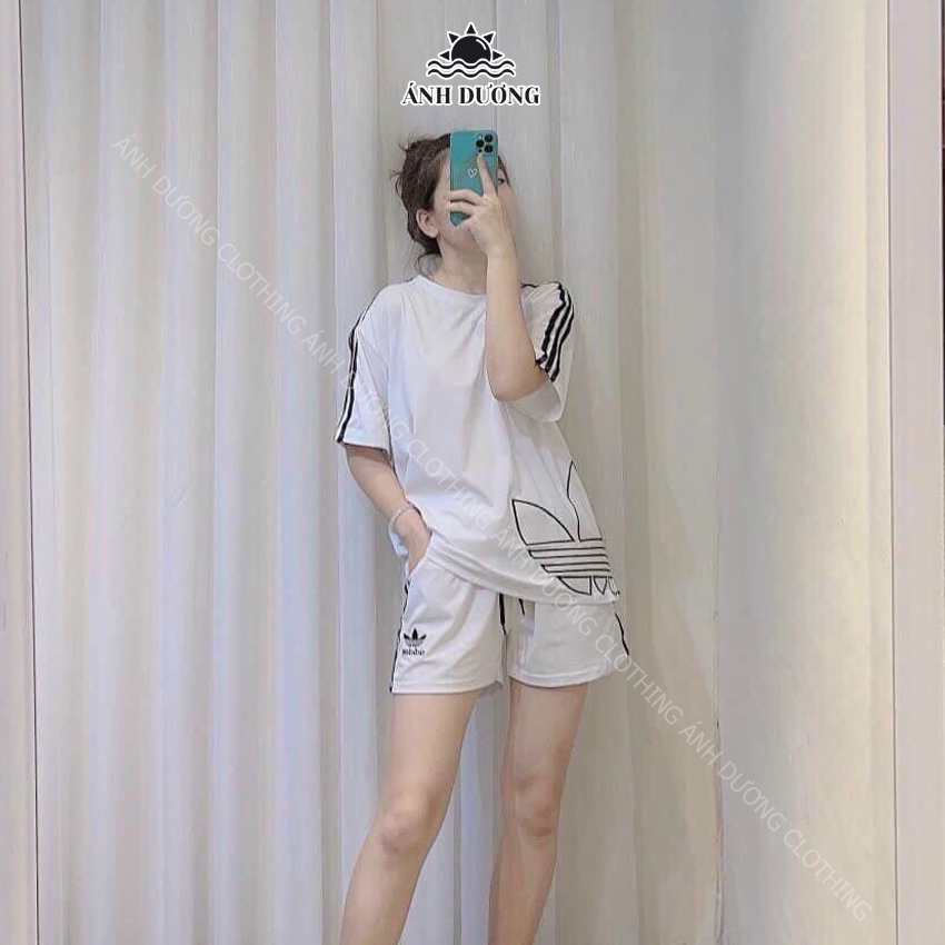 Bộ thể thao nữ mùa hè quần đùi áo tay ngắn vải thun tici Ánh Dương Clothing MS121 kiểu dáng trẻ trung năng động.