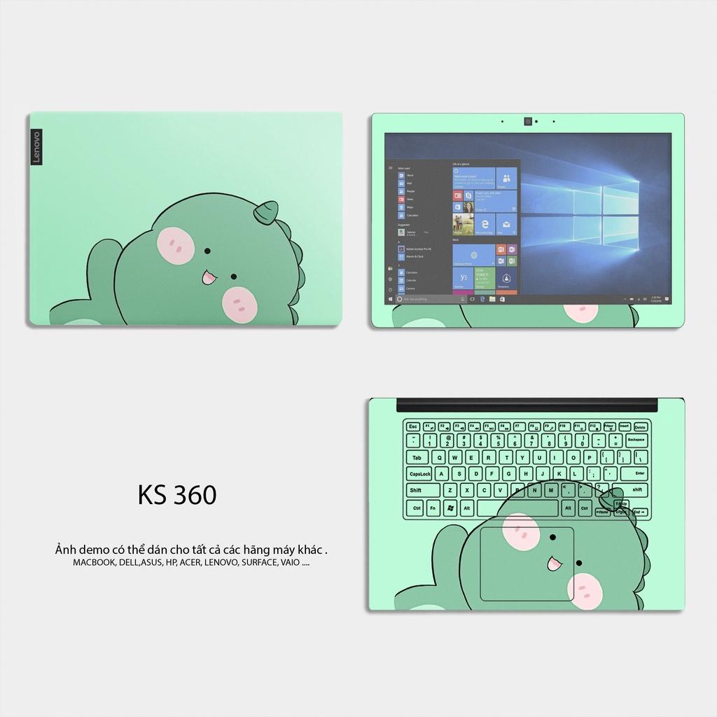 Skin Dán Laptop Cắt Sẵn - Mẫu Khủng Long Xanh - Dành Cho Tất Cả Các Dòng Laptop - Cắt Sẵn Theo Từng Dòng Máy